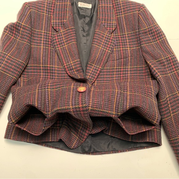 Talbots Women’s Jacket Blazer Size L Multicolor Wool Blend - Picture 8 of 10